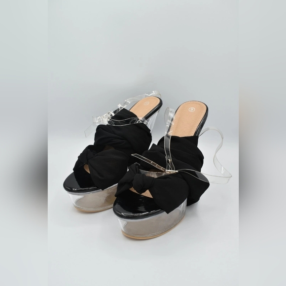 Shoes - Elegant Black Women's Platform Heels